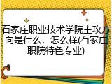 石家庄职业技术学院主攻方向是什么，怎么样(石家庄职院特色专业)