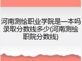 河南测绘职业学院是一本吗录取分数线多少(河南测绘职院分数线)