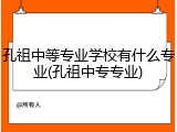 孔祖中等专业学校有什么专业(孔祖中专专业)