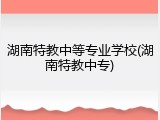湖南特教中等专业学校(湖南特教中专)