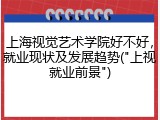 上海视觉艺术学院好不好，就业现状及发展趋势("上视就业前景")