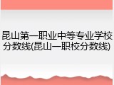昆山第一职业中等专业学校分数线(昆山一职校分数线)
