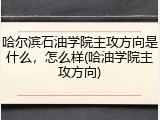 哈尔滨石油学院主攻方向是什么，怎么样(哈油学院主攻方向)