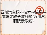 四川汽车职业技术学院是一本吗录取分数线多少(川汽职院录取线)
