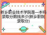 新乡职业技术学院是一本吗录取分数线多少(新乡职院录取分)