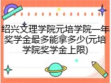 绍兴文理学院元培学院一年奖学金最多能拿多少(元培学院奖学金上限)