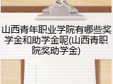 山西青年职业学院有哪些奖学金和助学金呢(山西青职院奖助学金)