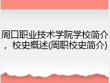 周口职业技术学院学校简介，校史概述(周职校史简介)
