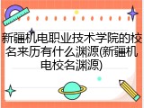 新疆机电职业技术学院的校名来历有什么渊源(新疆机电校名渊源)