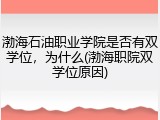 渤海石油职业学院是否有双学位，为什么(渤海职院双学位原因)