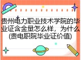 贵州电力职业技术学院的毕业证含金量怎么样，为什么(贵电职院毕业证价值)