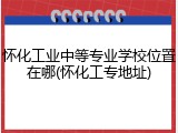 怀化工业中等专业学校位置在哪(怀化工专地址)