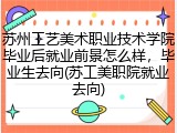 苏州工艺美术职业技术学院毕业后就业前景怎么样，毕业生去向(苏工美职院就业去向)