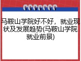 马鞍山学院好不好，就业现状及发展趋势(马鞍山学院就业前景)