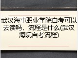 武汉海事职业学院自考可以去读吗，流程是什么(武汉海院自考流程)