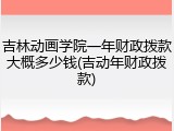 吉林动画学院一年财政拨款大概多少钱(吉动年财政拨款)