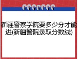新疆警察学院要多少分才能进(新疆警院录取分数线)