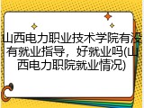 山西电力职业技术学院有没有就业指导，好就业吗(山西电力职院就业情况)