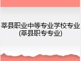 莘县职业中等专业学校专业(莘县职专专业)