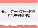 泰兴中等专业学校校园网(泰兴中专校园网)