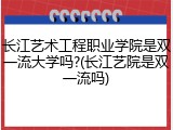 长江艺术工程职业学院是双一流大学吗?(长江艺院是双一流吗)