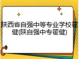 陕西省自强中等专业学校翟健(陕自强中专翟健)