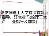 哈尔滨理工大学有没有就业指导，好就业吗(哈理工就业指导及前景)