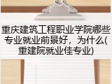 重庆建筑工程职业学院哪些专业就业前景好，为什么(重建院就业佳专业)