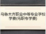 乌鲁木齐职业中等专业学校学费(乌职专学费)