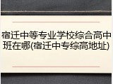 宿迁中等专业学校综合高中班在哪(宿迁中专综高地址)