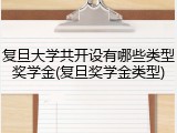 复旦大学共开设有哪些类型奖学金(复旦奖学金类型)