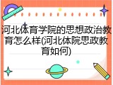 河北体育学院的思想政治教育怎么样(河北体院思政教育如何)