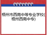 梧州市西南中等专业学校(梧州西南中专)