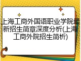 上海工商外国语职业学院最新招生简章深度分析(上海工商外院招生简析)