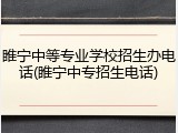 睢宁中等专业学校招生办电话(睢宁中专招生电话)