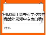 沧州渤海中等专业学校表白墙(沧州渤海中专表白墙)