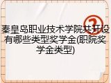 秦皇岛职业技术学院共开设有哪些类型奖学金(职院奖学金类型)