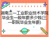 湖南三一工业职业技术学院毕业生一般年薪多少钱(三一职院毕业生年薪)