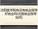 沈阳医学院有没有就业指导，好就业吗(沈医就业指导如何)