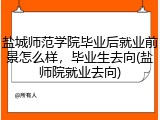 盐城师范学院毕业后就业前景怎么样，毕业生去向(盐师院就业去向)