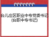 台儿庄区职业中专党委书记(台职中专书记)