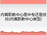 内黄职教中心是中专还是技校(内黄职教中心类型)