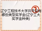 辽宁工程技术大学共开设有哪些类型奖学金(辽宁工大奖学金种类)