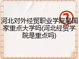 河北对外经贸职业学院是国家重点大学吗(河北经贸学院是重点吗)