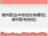 德州职业中专技校有哪些(德州职专技校)