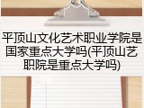 平顶山文化艺术职业学院是国家重点大学吗(平顶山艺职院是重点大学吗)