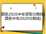酒泉2020中专录取分数线(酒泉中专2020分数线)