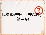 民航管理专业中专院校(民航中专)