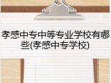 孝感中专中等专业学校有哪些(孝感中专学校)