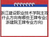 浙江建设职业技术学院主攻什么方向有哪些王牌专业(浙建院王牌专业方向)